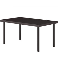 Outsunny Metal Outdoor Side Table, Rectangle Patio Coffee Table with Woodgrain Tabletop for Outside Garden, Brown