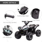 Aosom Kids 4 Wheeler Quad with Music, Headlights, High & Low Speed, Kids ATV for 3-5 Years Old Boys & Girl, Yellow