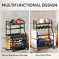 Soozier Garage Sports Equipment Organizer, Rolling Home Gym Storage Rack with Wheels, Dumbbell Rack and Ball Storage Holder