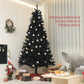 HOMCOM 7.5ft Artificial Christmas Trees with Auto Open and Steel Base, Black