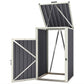 Outsunny Double Garbage Bin Shed, Lockable Outdoor Storage Shed with Openable Lid, Galvanized Frame for Garden Patio, Dark Grey
