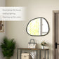 HOMCOM 36" Round Mirror, Bathroom Wall Mirror with Metal Frame, Decorative Vanity Mirror for Living Room, Bedroom, Black