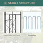 Outsunny 7.6FT Metal Garden Arch with Gate, Garden Arbor Trellis for Climbing Plants, Roses, Vines, Wedding Arch, Black