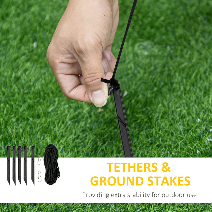 HOMCOM 6.5 ft Christmas Inflatable Santa Claus & Snowman on Sleigh with Reindeer, Blow up Christmas Decorations with LED Lights