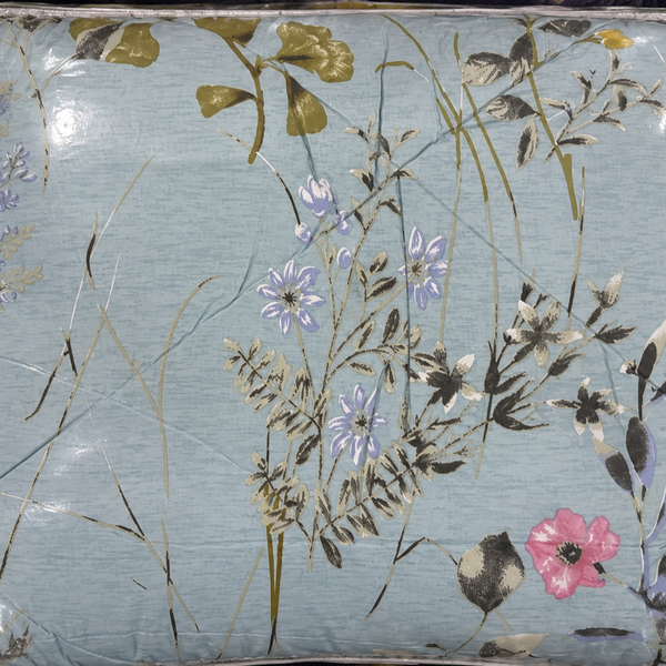 Aarniva Breathable Polyester Blue Wildflower Meadow Comforter Set | King/Queen | 250 GSM | Ultra-Soft & Cozy | Vintage Rose Garden | 5-Piece Set