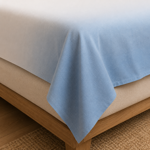 Aarniva Hotel Top Sheet Coverlet | Full XL/Queen/King | Soft & Lightweight | Ombre Ocean | Hotel Collection