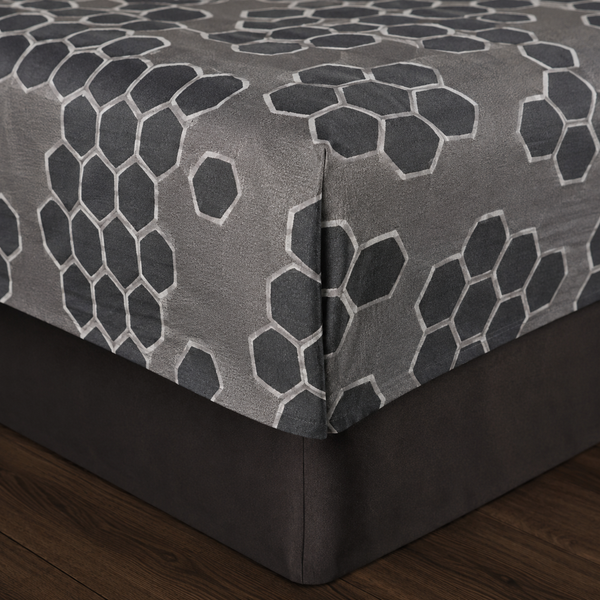 Aarniva Hotel Top Sheet Coverlet | Full XL/Queen/King | Soft & Lightweight | Honeycomb Charcoal | Hotel Collection