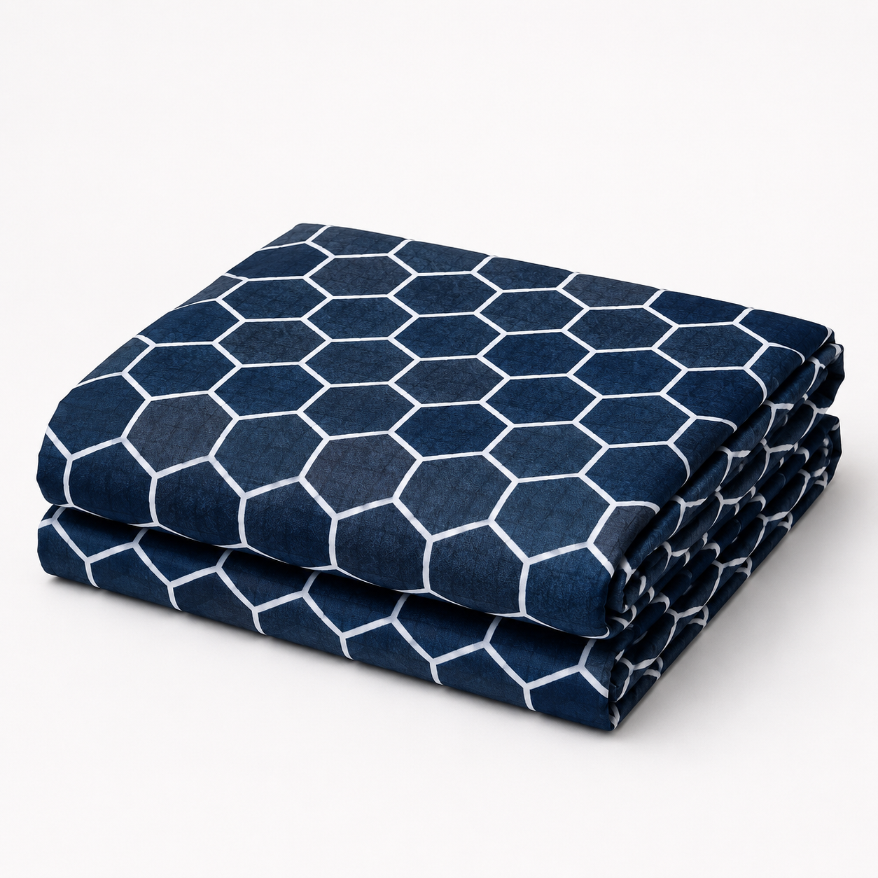 Aarniva Hotel Top Sheet Coverlet | Full XL/Queen/King | Soft & Lightweight | Honeycomb Navy | Hotel Collection