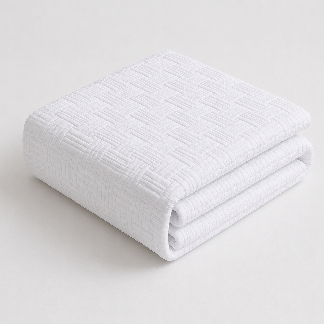 Aarniva Hotel Top Sheet Coverlet | Full XL/Queen/King | Soft & Lightweight | White Basketweave | Hotel Collection