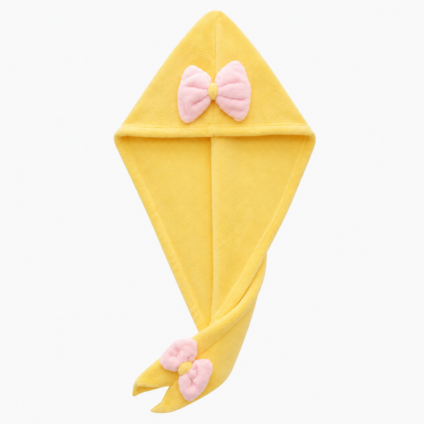 Aarniva Microfiber Hair-Drying Towel | Super Absorbent & Quick-Drying | Double-Layer Bow Design