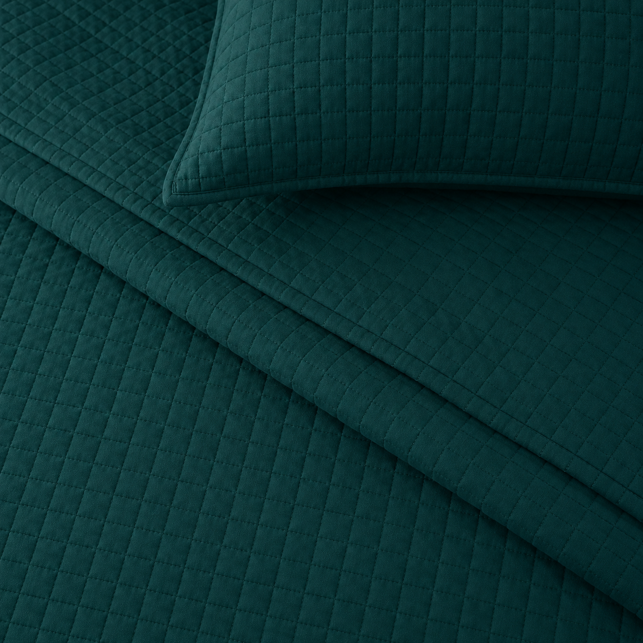 Aarniva Quilted Bedding Set | King/Queen | Soft & Lightweight | Deep Teal | 4-Piece Set