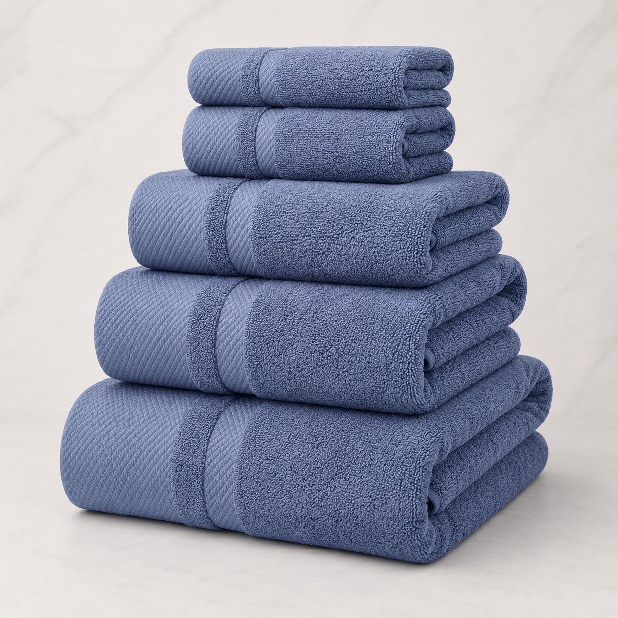 Aarniva 100% Cotton Bath Towel Set | 400–600 GSM | Ultra-Soft & Absorbent | Multi-Size | 5-Piece Set