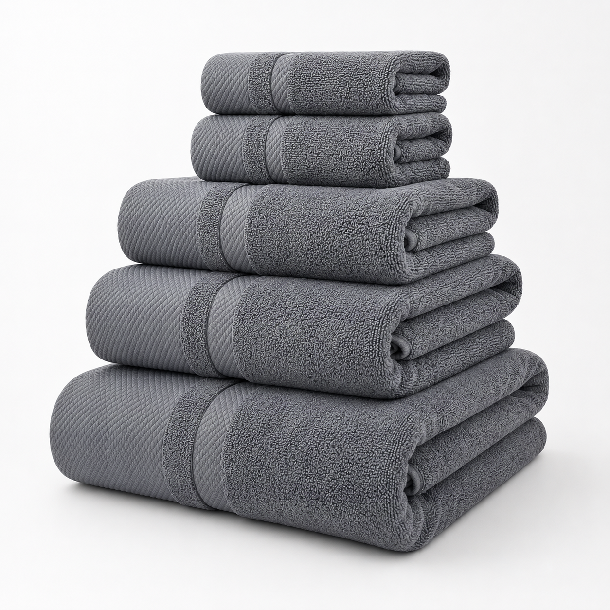 Aarniva 100% Cotton Bath Towel Set | 400–600 GSM | Ultra-Soft & Absorbent | Multi-Size | 5-Piece Set