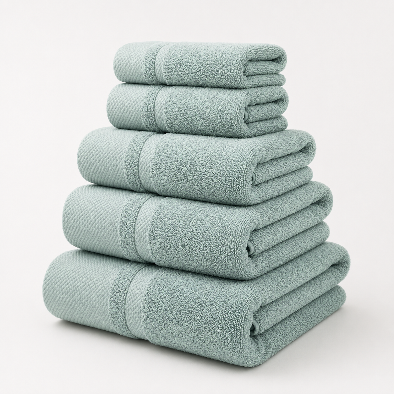 Aarniva 100% Cotton Bath Towel Set | 400–600 GSM | Ultra-Soft & Absorbent | Multi-Size | 5-Piece Set