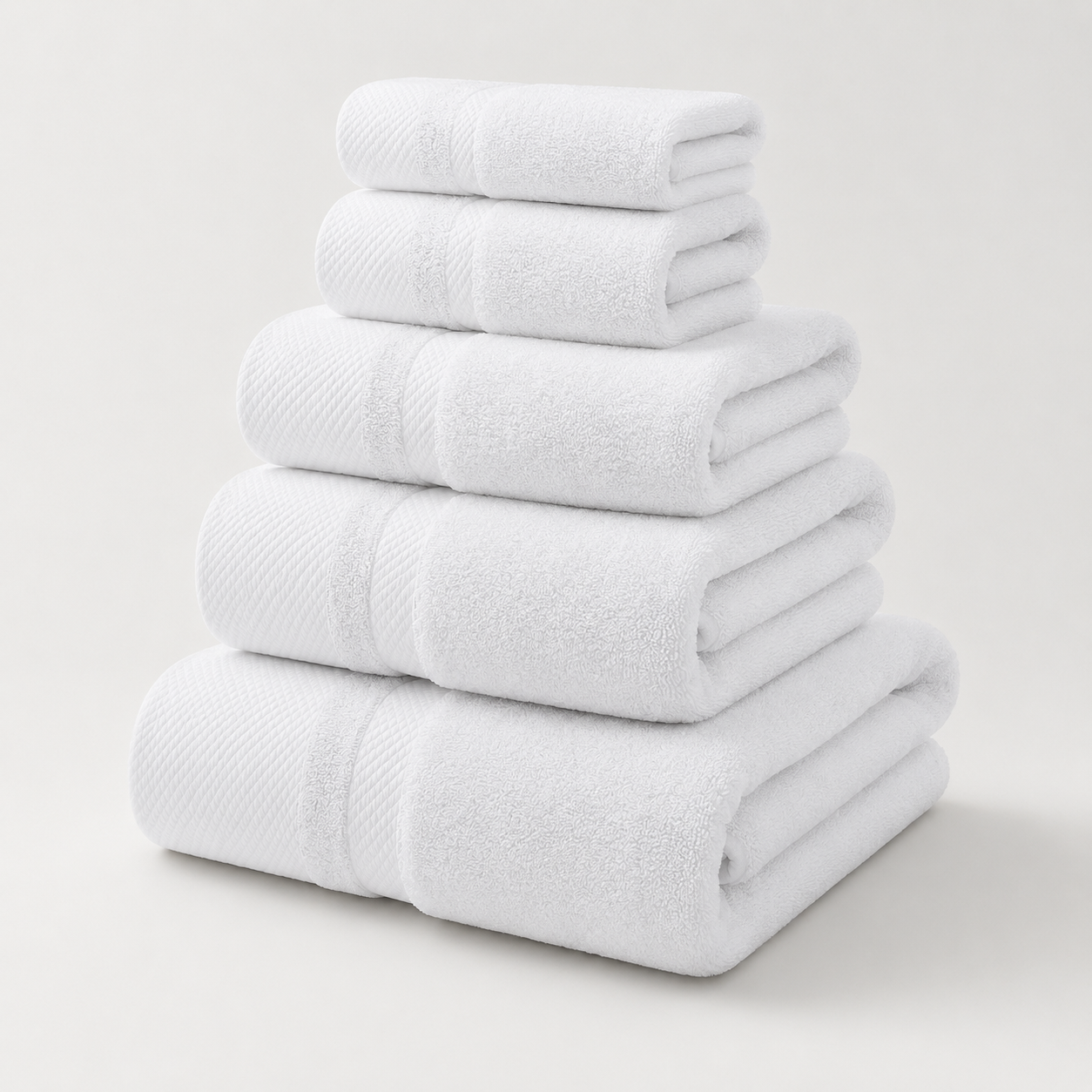 Aarniva 100% Cotton Bath Towel Set | 400–600 GSM | Ultra-Soft & Absorbent | Multi-Size | 5-Piece Set