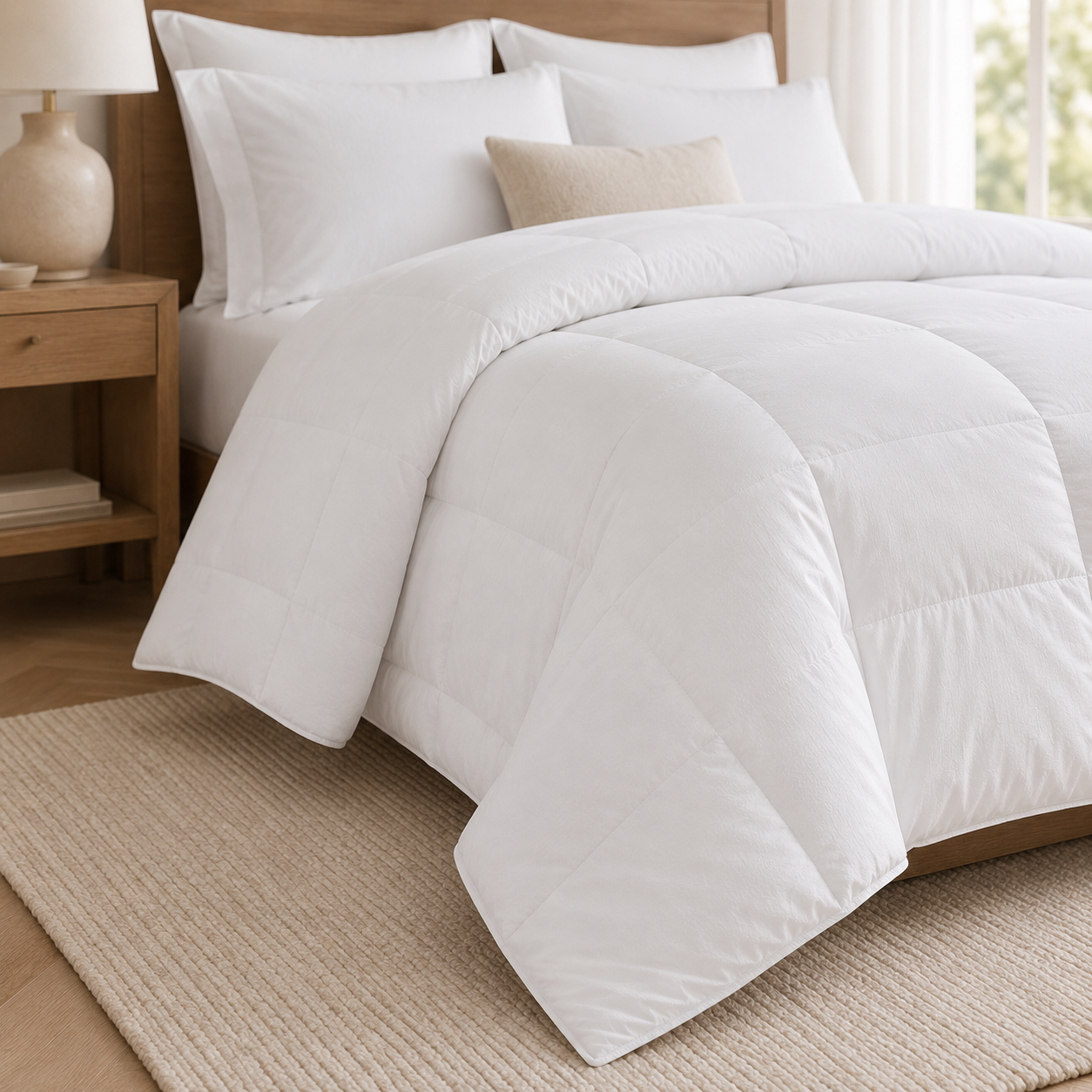 Aarniva Hotel Comforter Set | Twin/Queen/King | Ultra-Soft Microfiber | Classic White | Luxury Hotel Collection