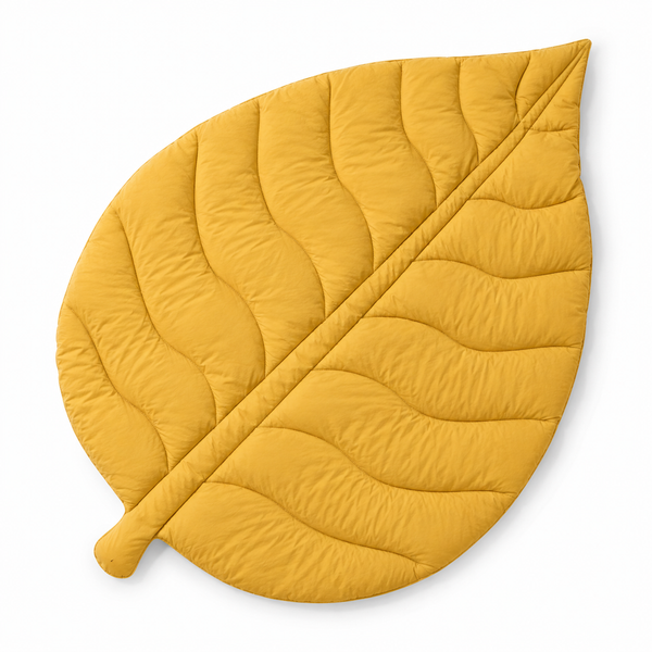 Aarniva Leaf-Shaped Quilted Baby Play Mat | Soft & Padded | Ultra-Cozy Nursery Mat | Leaf Design | Baby Sheet