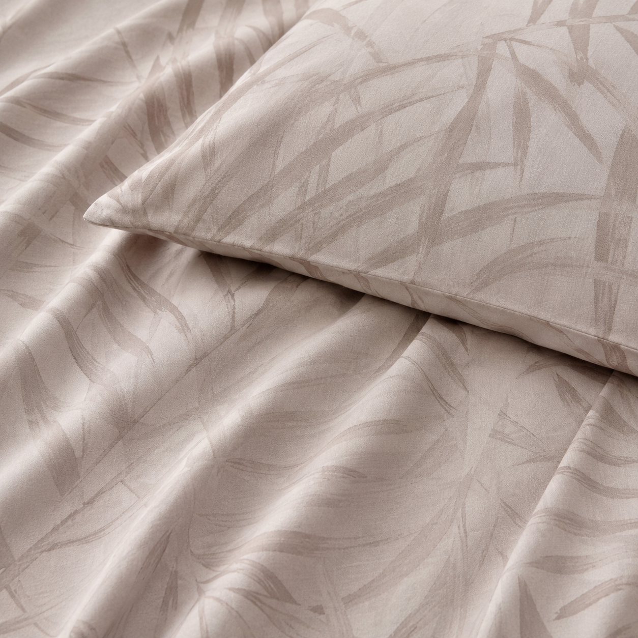 Aarniva 100% Cotton Bedsheet Set | King/Queen | Soft & Breathable | Palm Leaf | 4-Piece Set