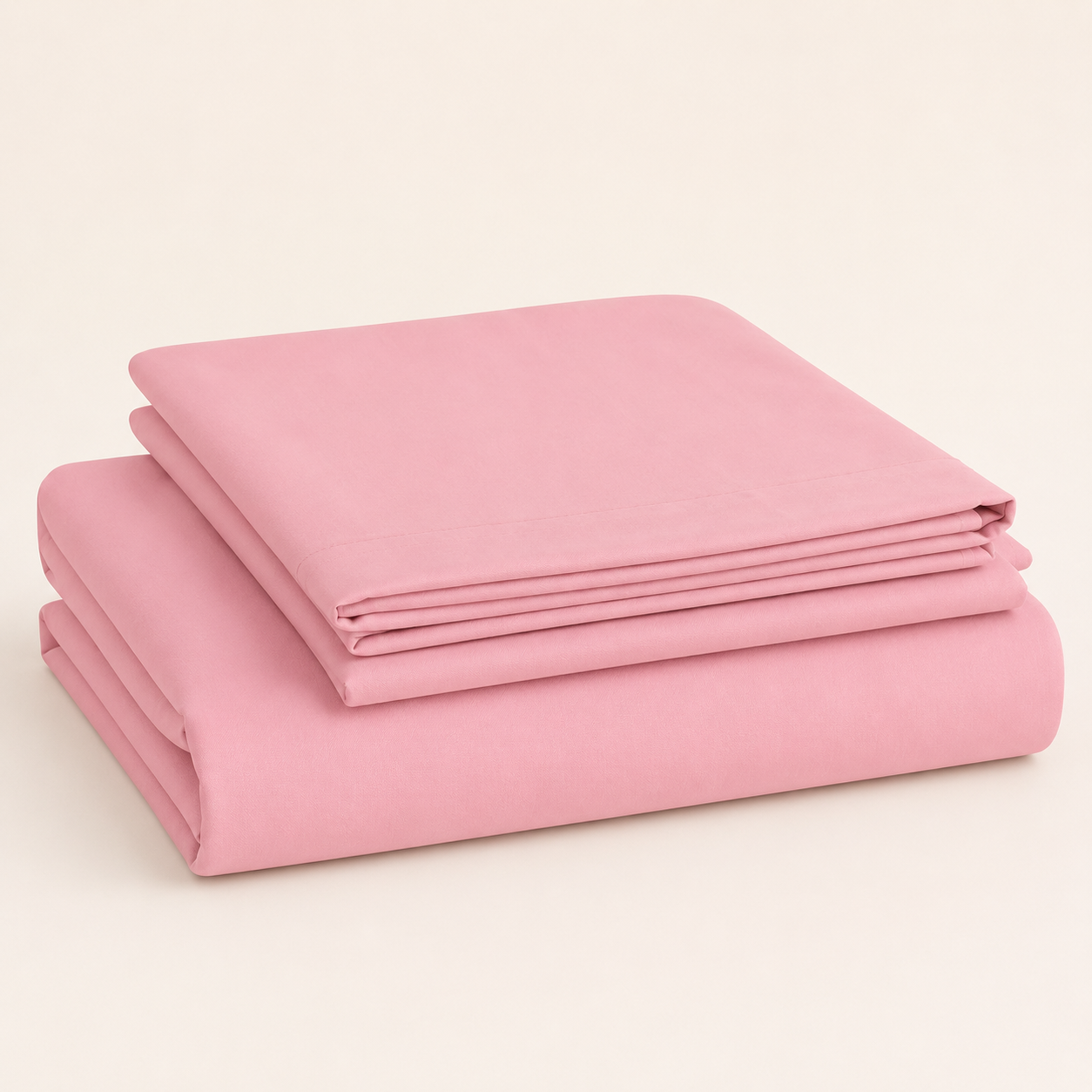 Aarniva 100% Cotton Bedsheet Set | King/Queen | Soft & Breathable | Rose Pink | 4-Piece Set