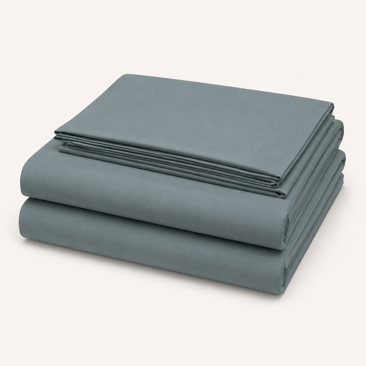 Aarniva 100% Cotton Bedsheet Set | King/Queen | Soft & Breathable | Slate Blue | 4-Piece Set