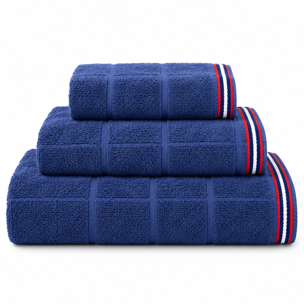 Aarniva Bath, Hand & Face Towel Set | Soft & Comfortable | Striped & Solid Designs | 6-Piece Set