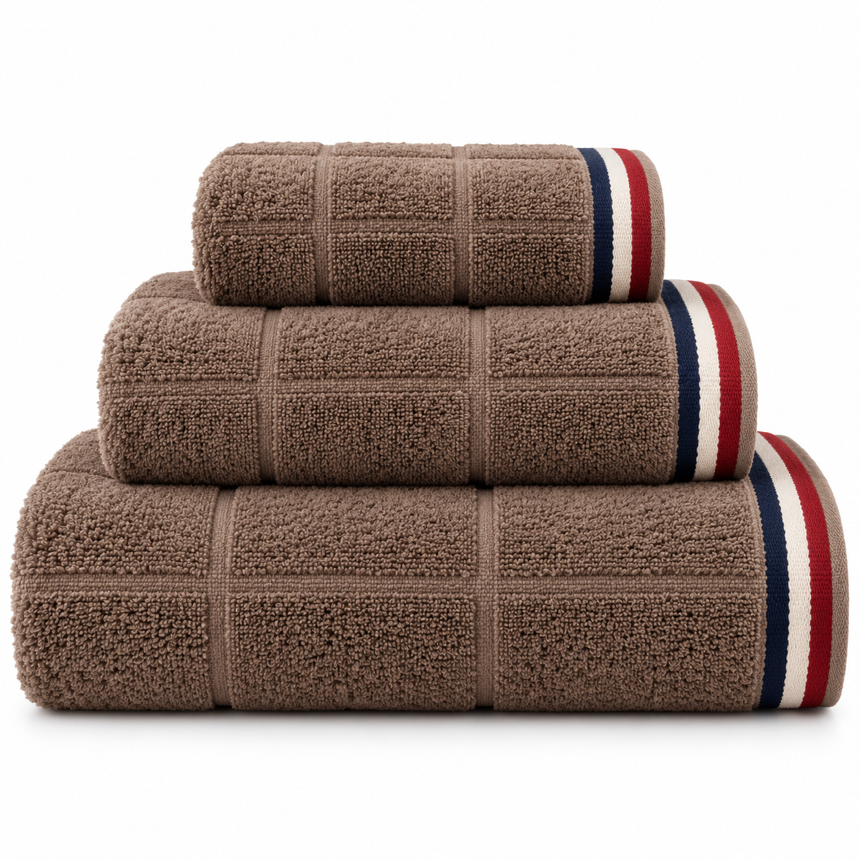 Aarniva Bath, Hand & Face Towel Set | Soft & Comfortable | Striped & Solid Designs | 6-Piece Set