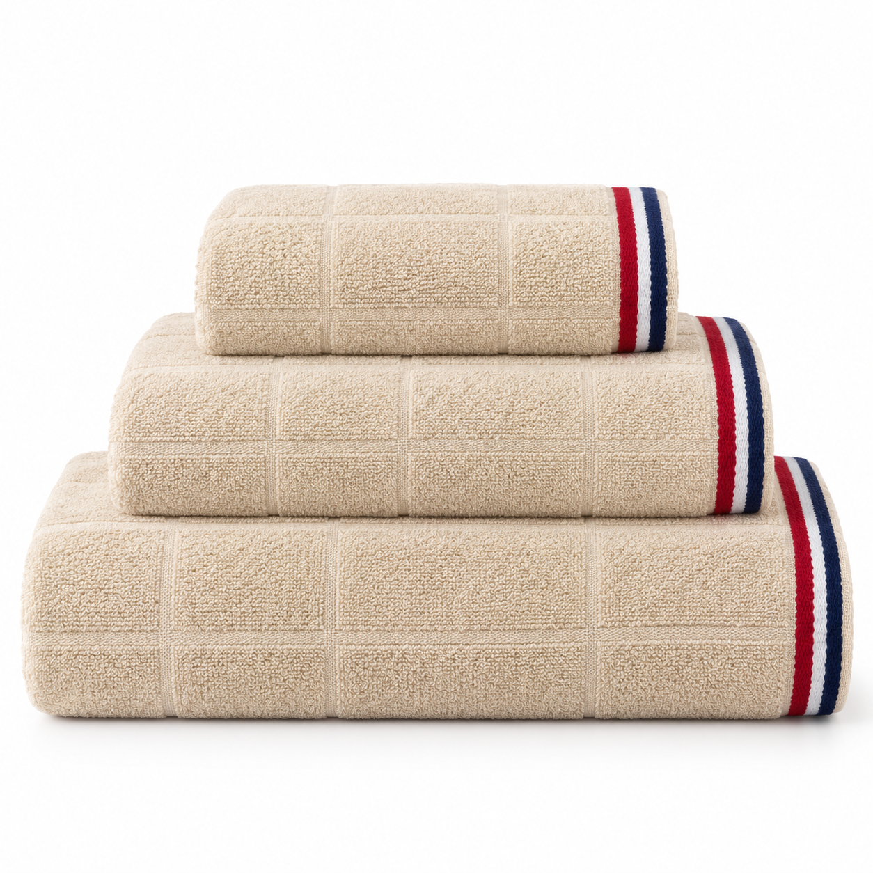 Aarniva Bath, Hand & Face Towel Set | Soft & Comfortable | Striped & Solid Designs | 6-Piece Set