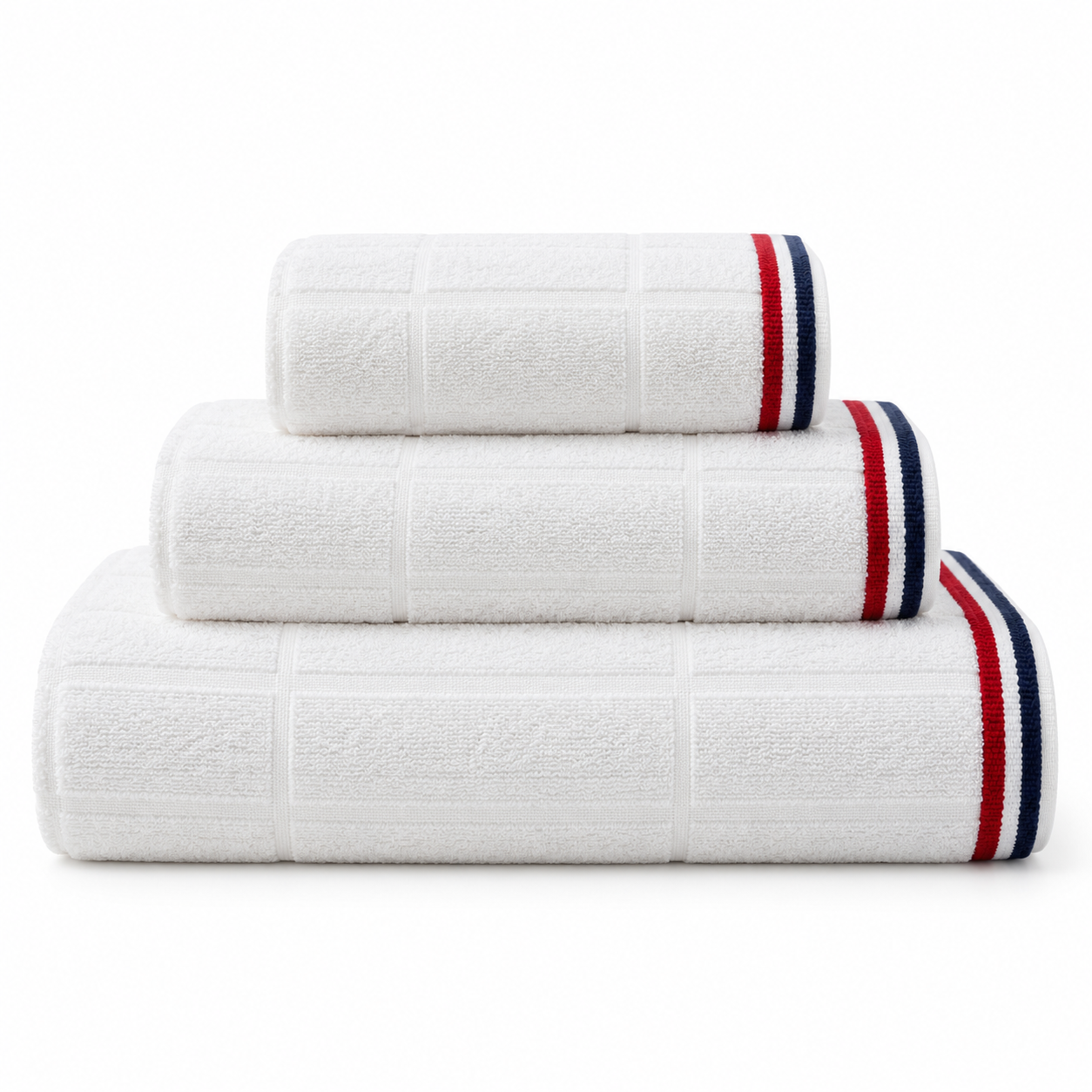 Aarniva Bath, Hand & Face Towel Set | Soft & Comfortable | Striped & Solid Designs | 6-Piece Set