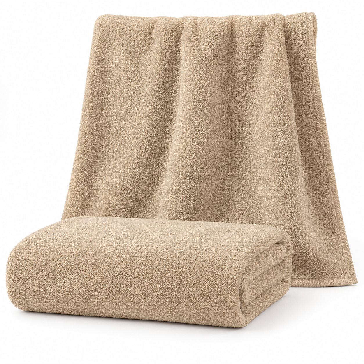 Aarniva 100% Cotton Bath Towel Set | 2-Piece Set | Soft & Absorbent | Solid Colour | 6 Variants