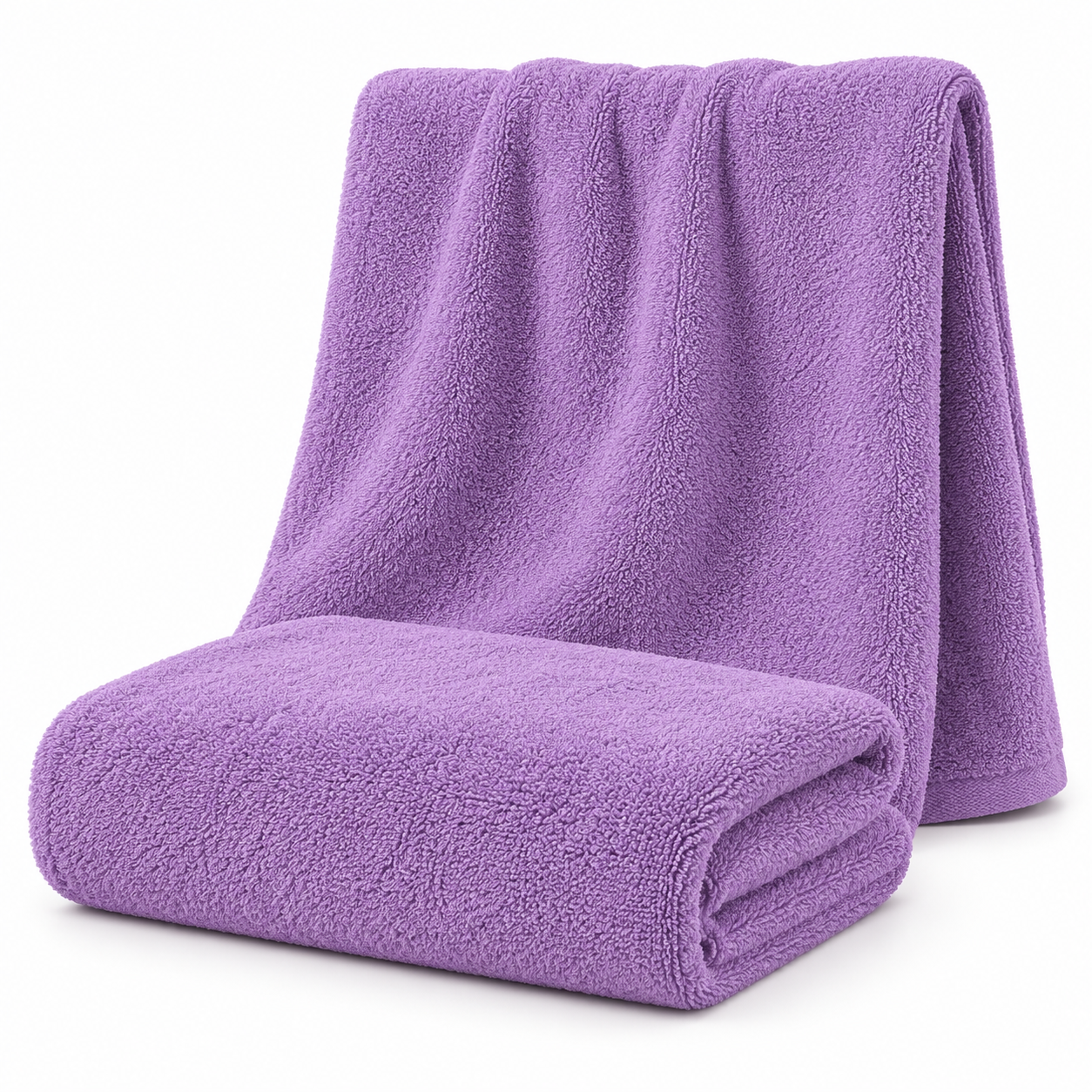 Aarniva 100% Cotton Bath Towel Set | 2-Piece Set | Soft & Absorbent | Solid Colour | 6 Variants