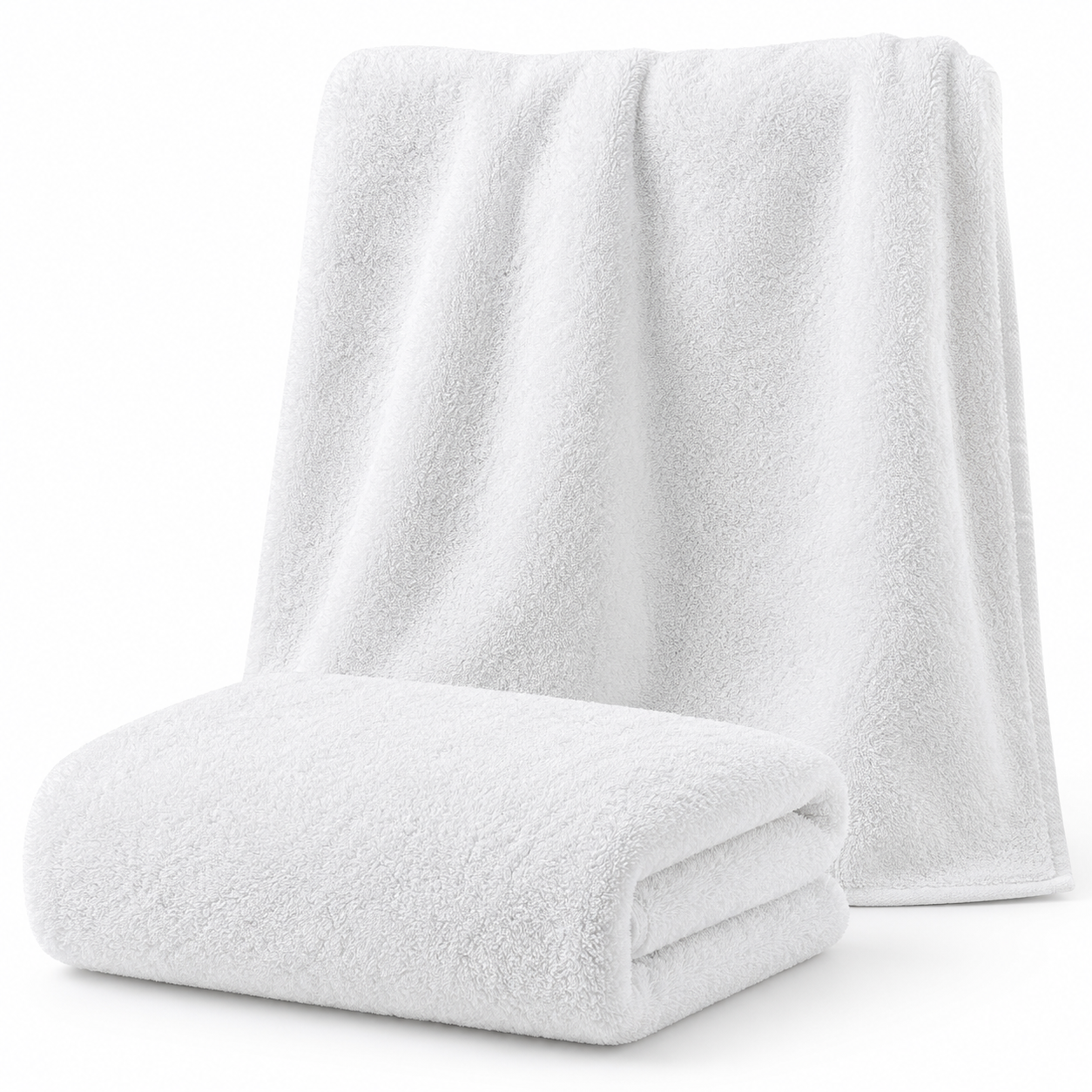 Aarniva 100% Cotton Bath Towel Set | 2-Piece Set | Soft & Absorbent | Solid Colour | 6 Variants