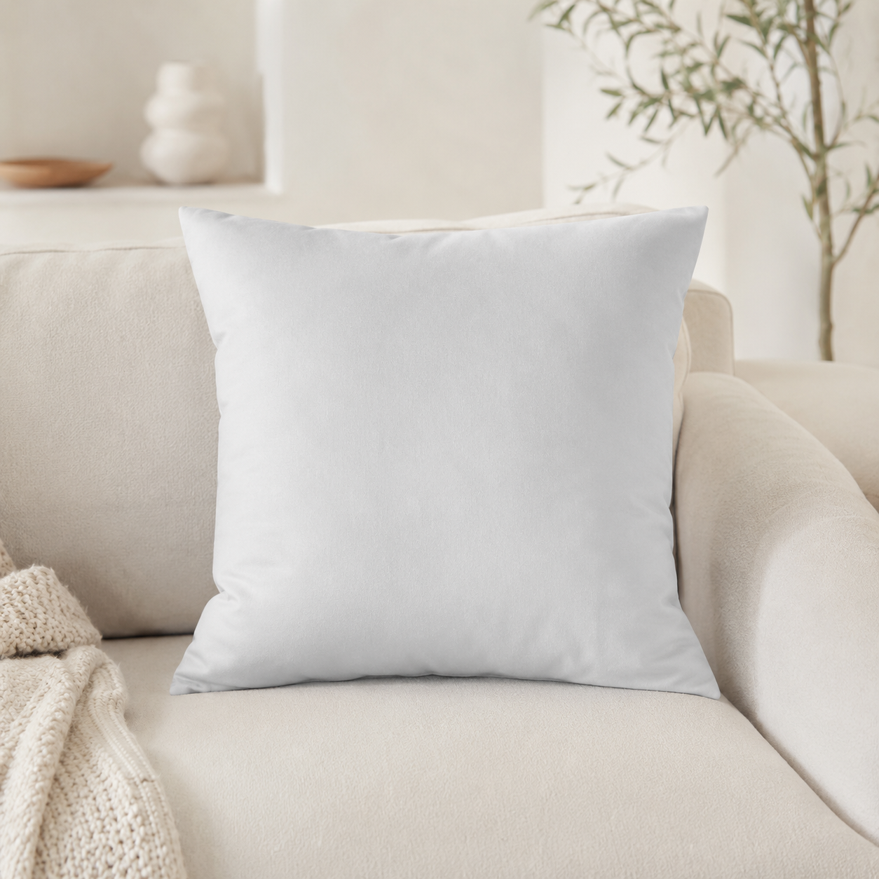 Aarniva Puffy Dyed Cushion | 41 x 41 cm | Soft & Fluffy | Solid Color | 1-Piece