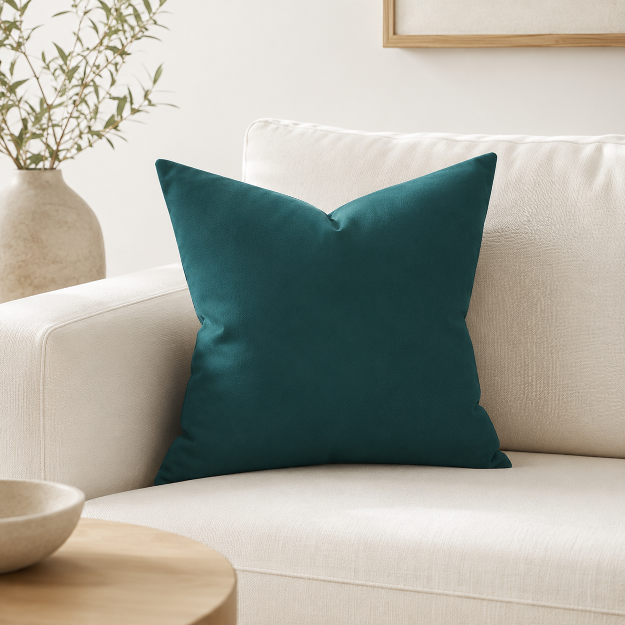 Aarniva Puffy Dyed Cushion | 41 x 41 cm | Soft & Fluffy | Solid Color | 1-Piece