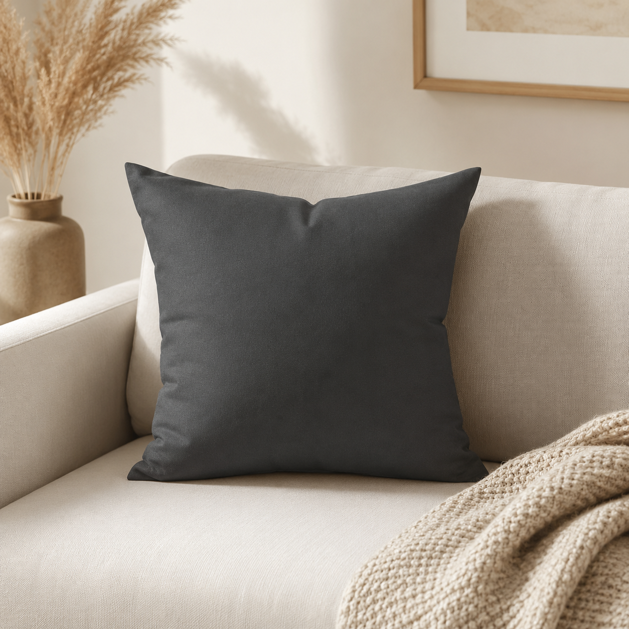 Aarniva Puffy Dyed Cushion | 41 x 41 cm | Soft & Fluffy | Solid Color | 1-Piece
