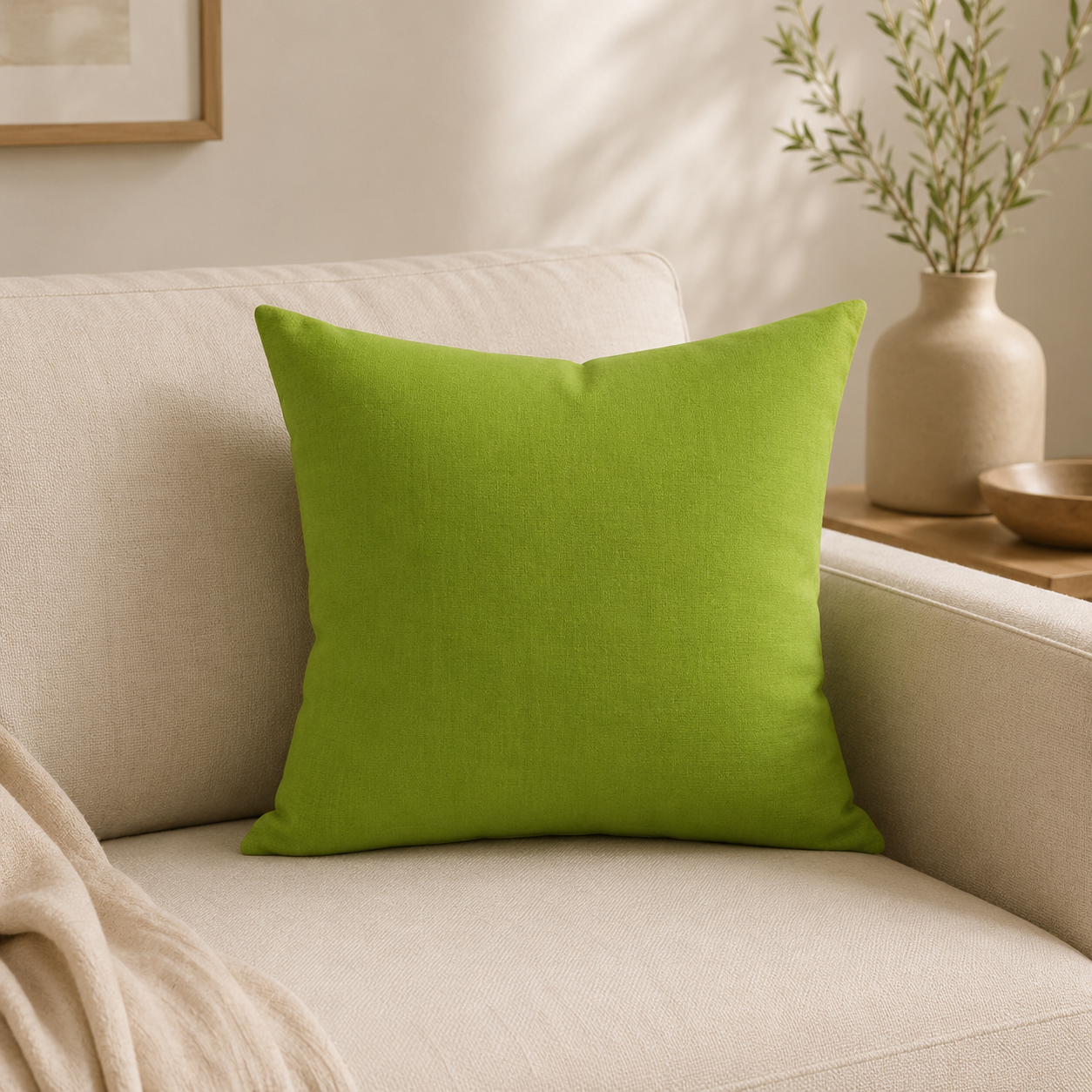 Aarniva Puffy Dyed Cushion | 41 x 41 cm | Soft & Fluffy | Solid Color | 1-Piece