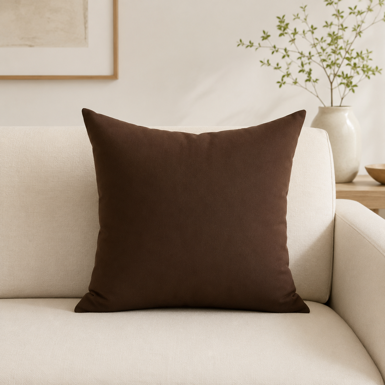 Aarniva Puffy Dyed Cushion | 41 x 41 cm | Soft & Fluffy | Solid Color | 1-Piece