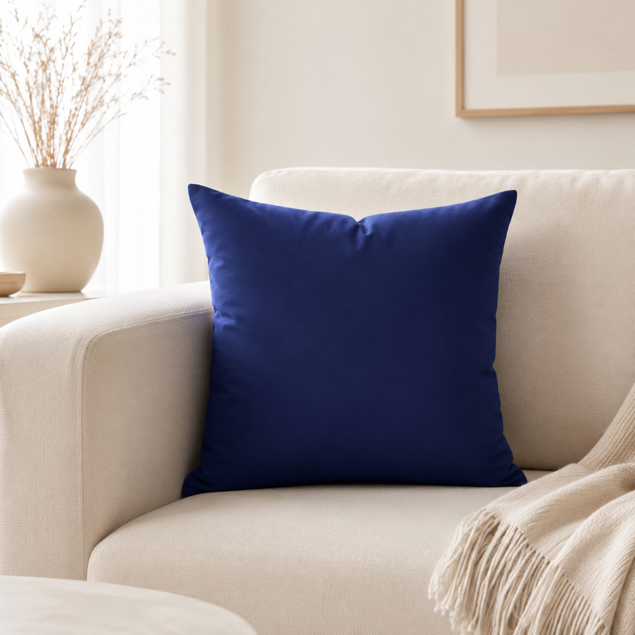 Aarniva Puffy Dyed Cushion | 41 x 41 cm | Soft & Fluffy | Solid Color | 1-Piece