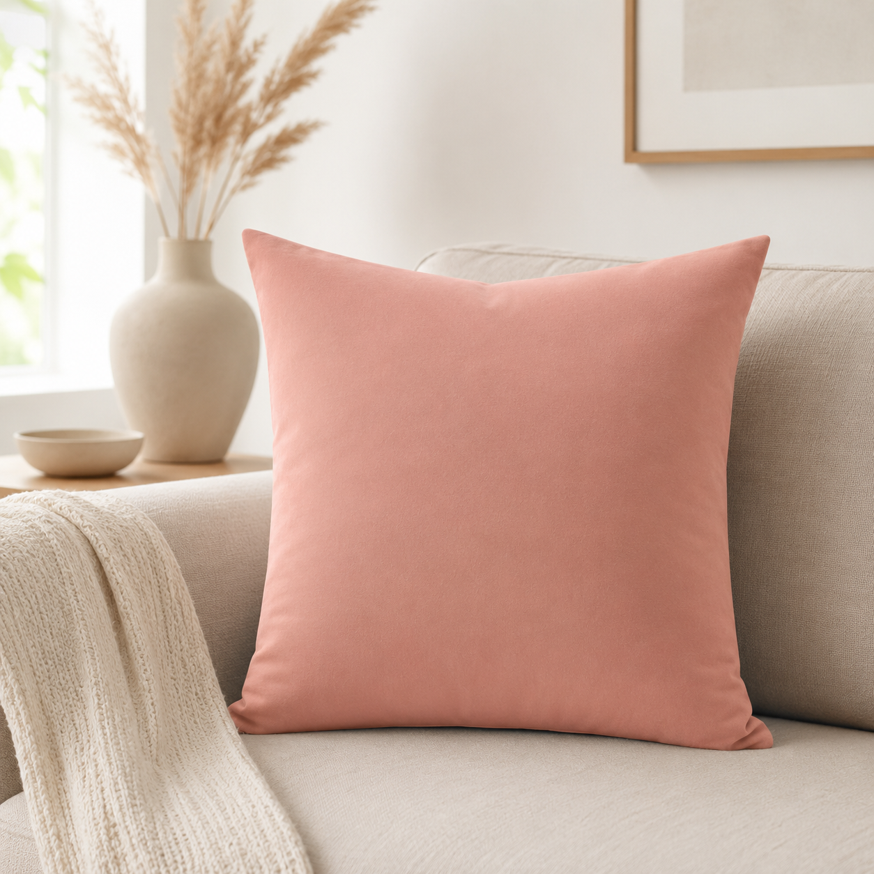 Aarniva Puffy Dyed Cushion | 41 x 41 cm | Soft & Fluffy | Solid Color | 1-Piece