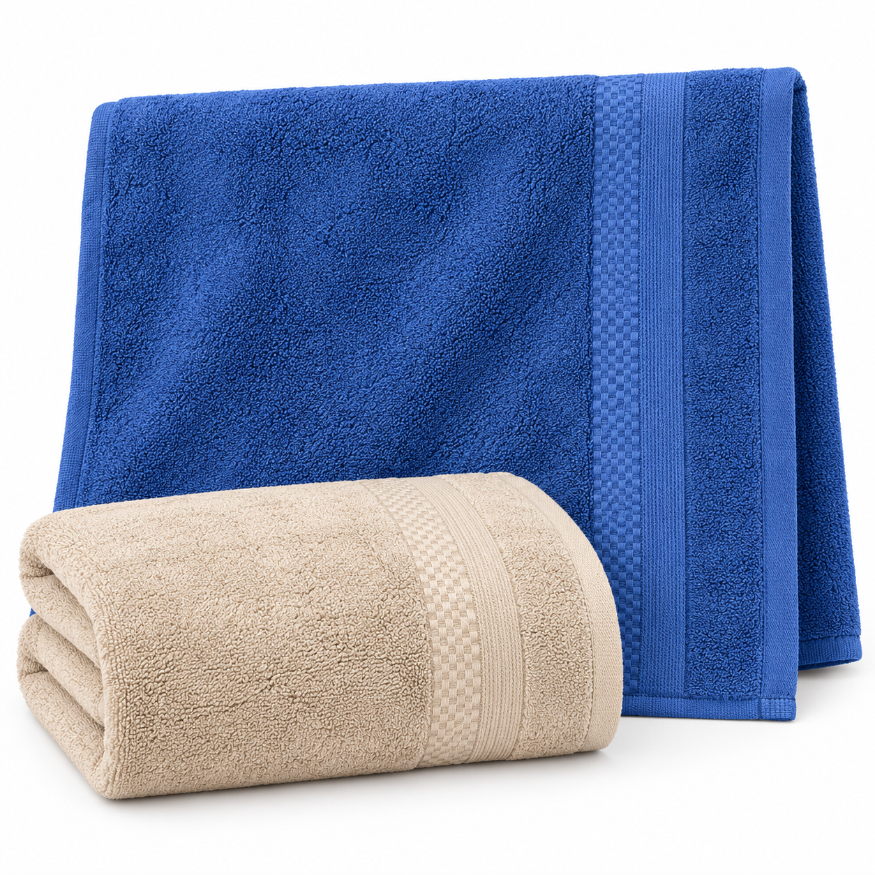 Aarniva Bath, Hand & Face Towel Set | Soft & Comfortable | Striped & Solid Designs | 6-Piece Set