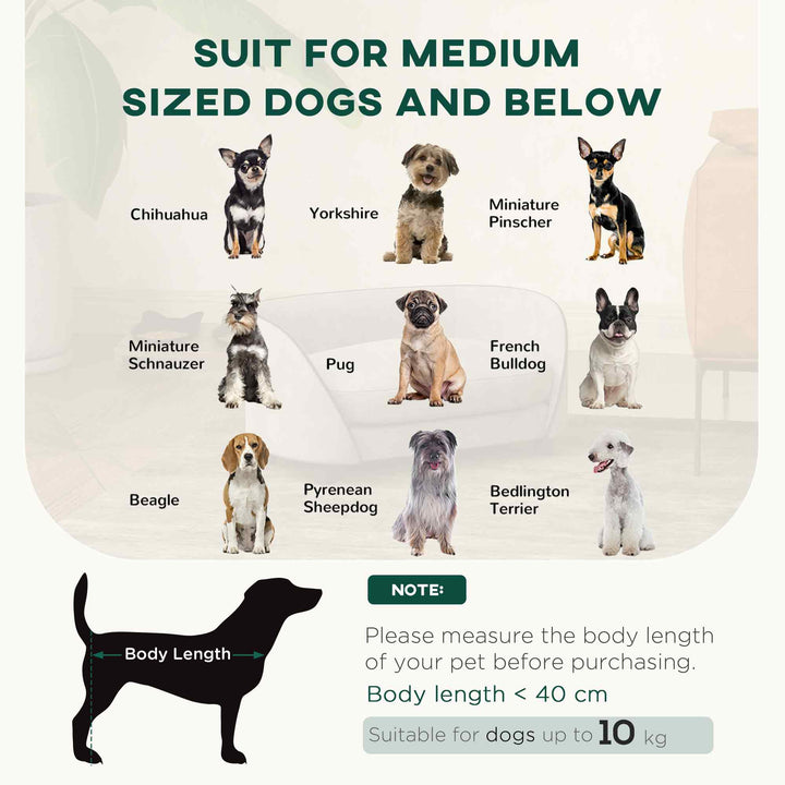 PawHut Pet Sofa Dog Couch for Small to Medium Sized Dogs with Soft Cushion, Removable Washable Cover, Velvet Touch, Grey