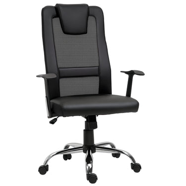 Vinsetto Ergonomic Office Chair with Thick Padded Headrest, Mesh Computer Desk Chair with Tilt Function, Armrest, Black