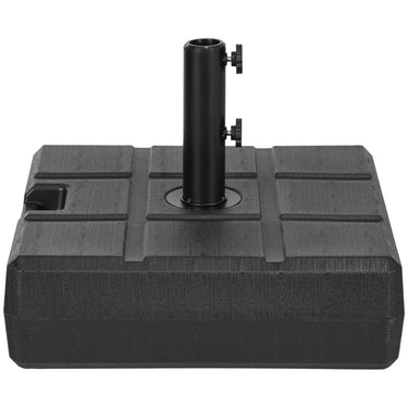Outsunny Umbrella Stand for 1.2", 1.5" or 1.9" Umbrella Poles, Fillable Umbrella Base, Black