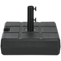 Outsunny Umbrella Stand for 1.2", 1.5" or 1.9" Umbrella Poles, Fillable Umbrella Base, Black
