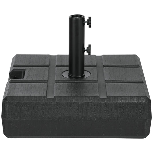 Outsunny Umbrella Stand for 1.2", 1.5" or 1.9" Umbrella Poles, Fillable Umbrella Base, Black