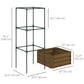 Outsunny Galvanized Planter Box, Outdoor Raised Garden Bed with 4-Tier Trellis Tomato Cage for Climbing Vines, Vegetables, Green