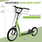 Aosom Kids Scooter with Adjustable Handlebar, Youth Kick Scooter with Dual Brakes, Inflatable Wheels, for Age 5+, Blue