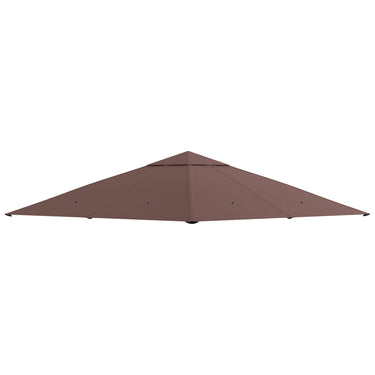 Outsunny 10' x 10' Square Gazebo Canopy Replacement UV Protected Top Cover Sun Shade Coffee