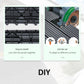 Outsunny 11 Pcs Plastic Interlocking Deck Tiles, 12" x 12" Non-slip Flooring Tiles for Indoor Outdoor Patio Balcony, Grey