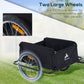 Aosom Bike Cargo Trailer Bicycle Luggage Carrier Cart with Cover Black Red
