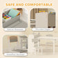Qaba Kids Table and Chairs Set, Toddler Art Table and Chair Set with Paper Roll, Storage Shelves and Drawers, Grey